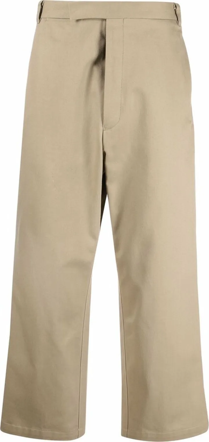 Cropped Grosgrain-Loop Trousers