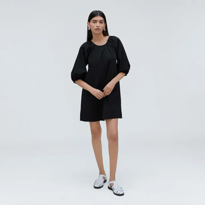 The Seersucker Puff Sleeve Dress