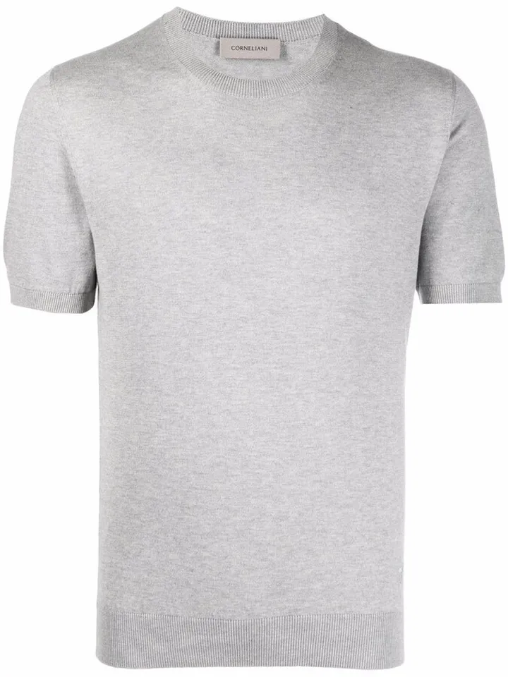 cotton-cashmere crew T-shirt