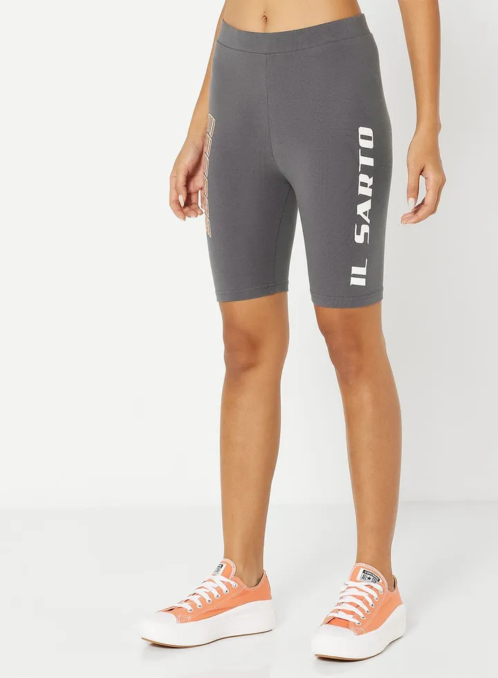 Wave Graphic Cycling Shorts