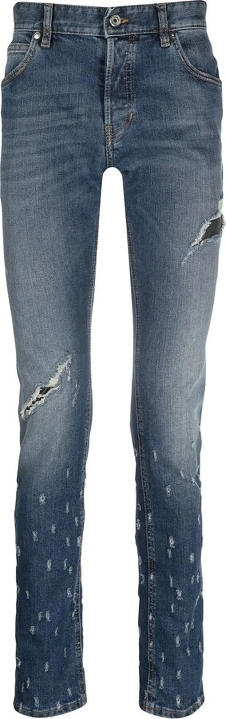 Distressed Slim-Fit Jeans