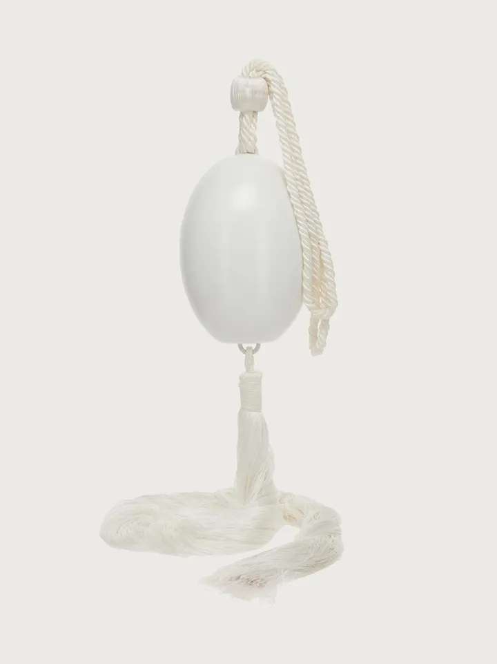 Ferragamo Women Minaudiere with long fringing White