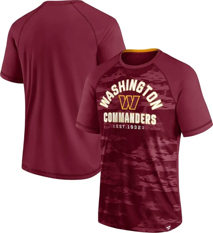 Men's Fanatics Branded Burgundy Washington Commanders Hail Mary Raglan T-shirt
