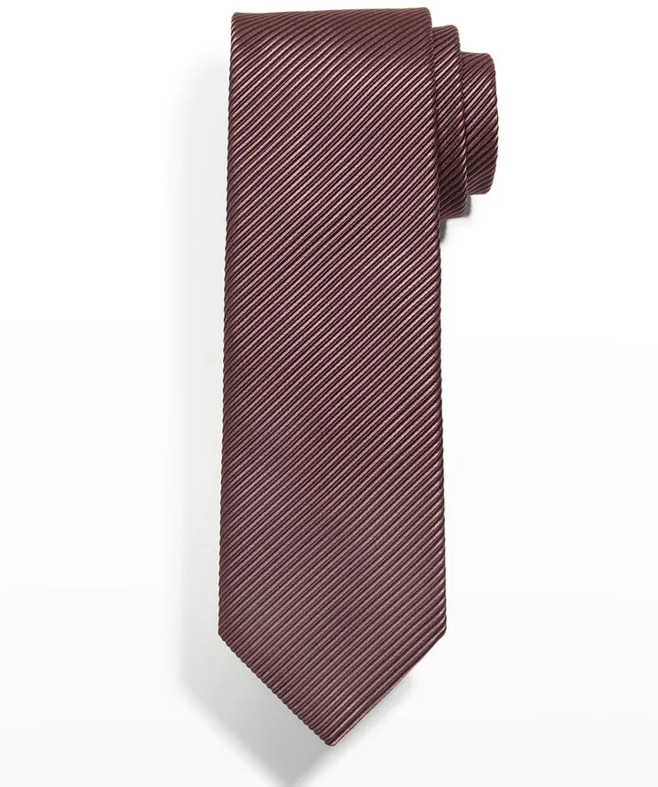 Men's Solid Jacquard Silk Tie