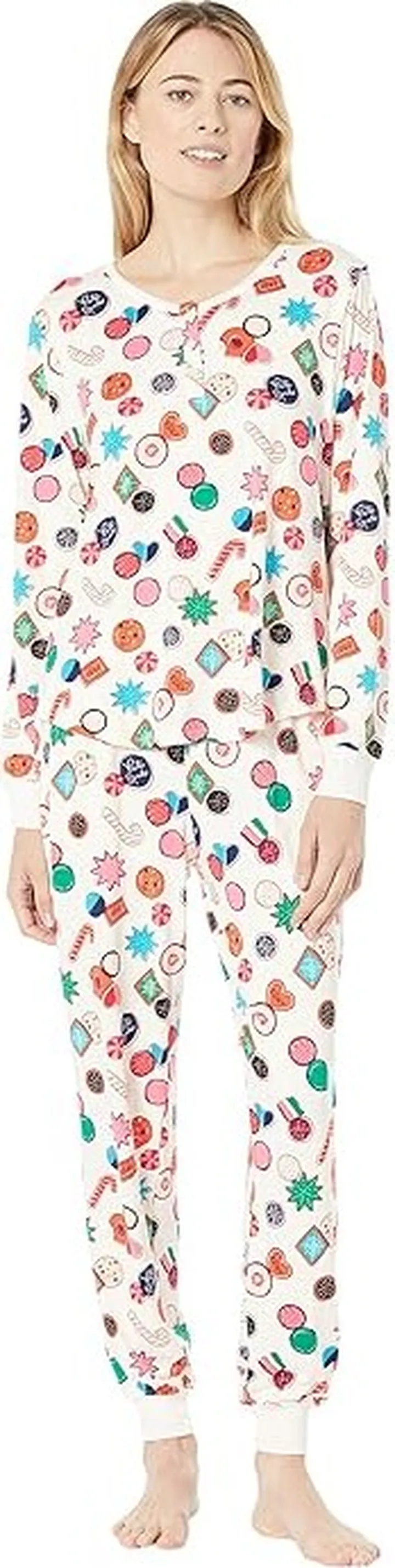 Kate Spade New York Brushed Jersey Joggers PJ Set (Holiday Spirit) Women's Pajama Sets