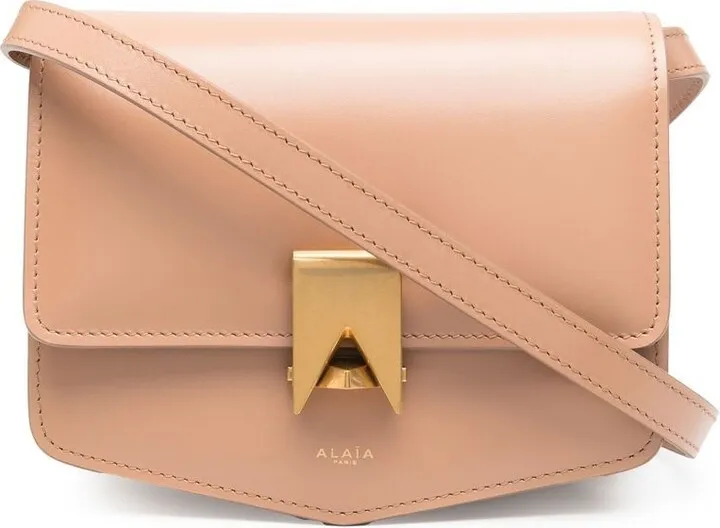 ALAÏA- Papa Small Leather Crossbody Bag