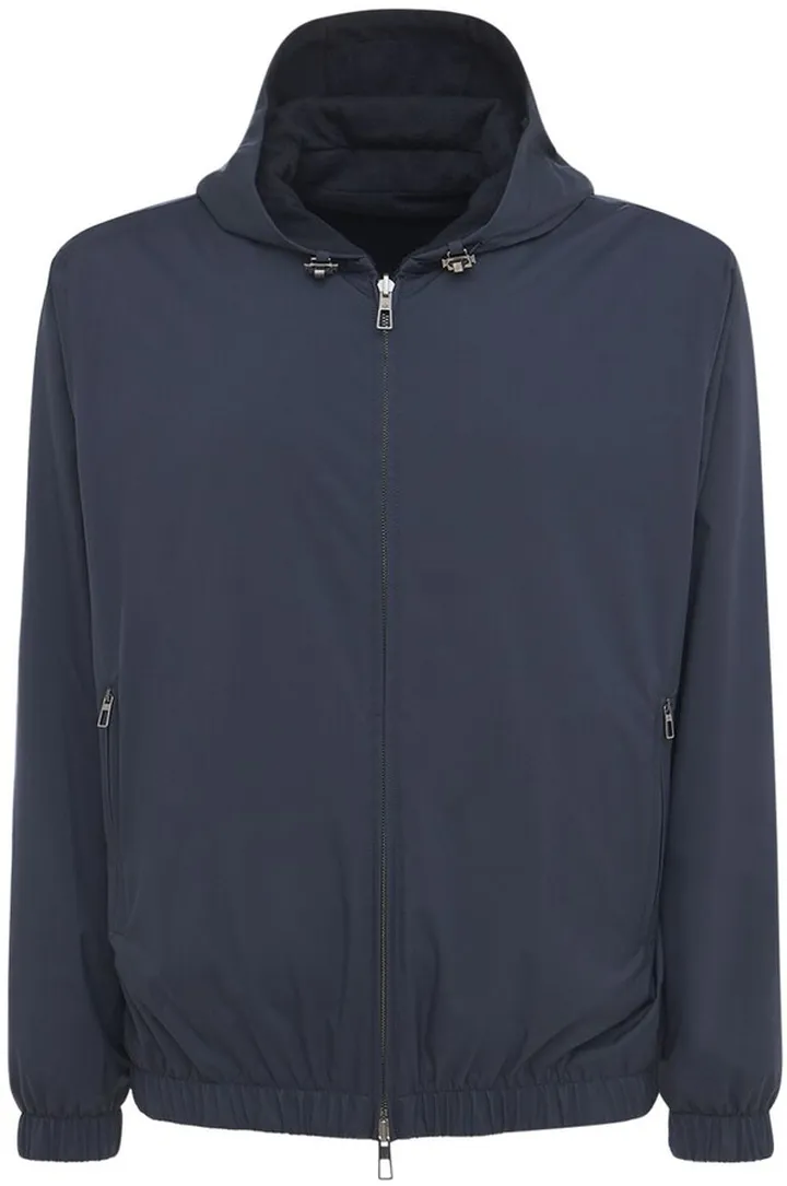 Reversible Windmate Hooded Bomber Jacket