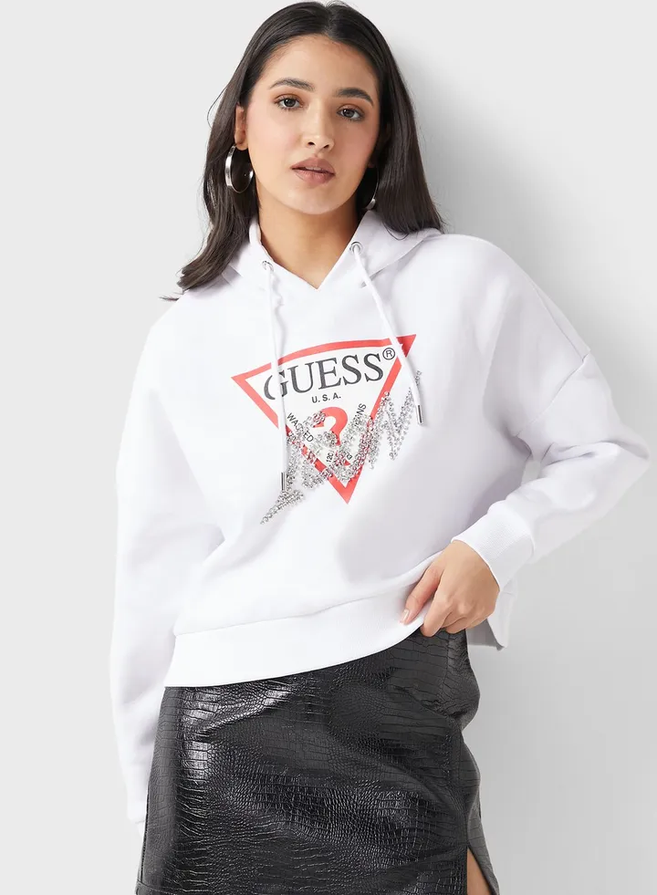 Printed Knitted Hoodie