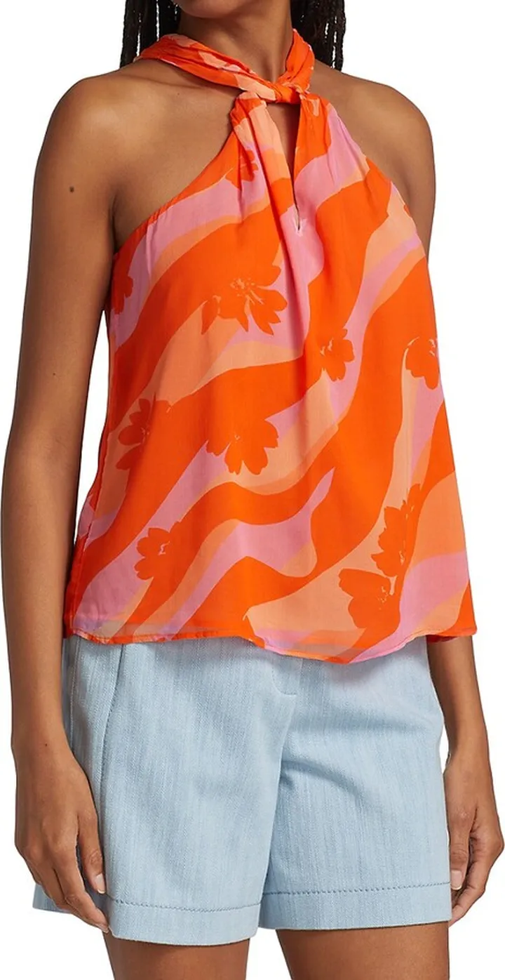 Skylar Floral Twisted Halterneck Top