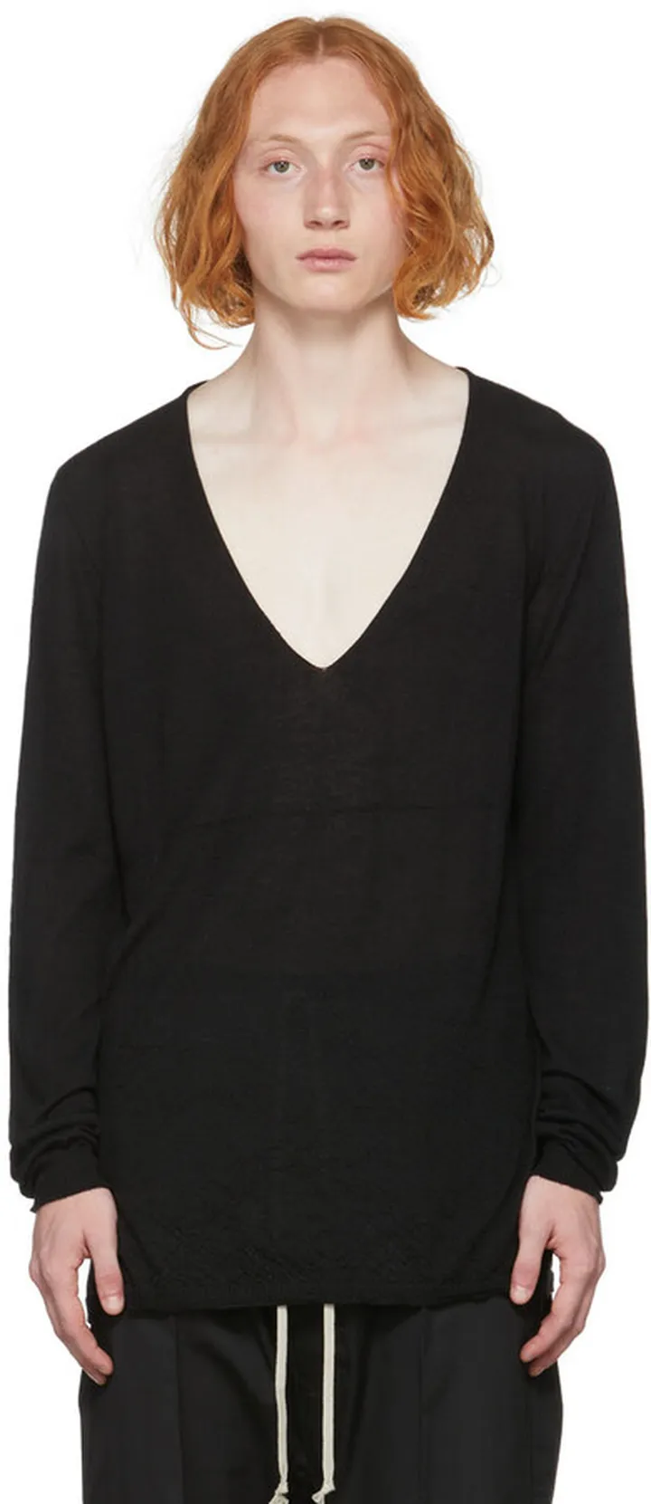 Rick Owens Black Cashmere Sweater