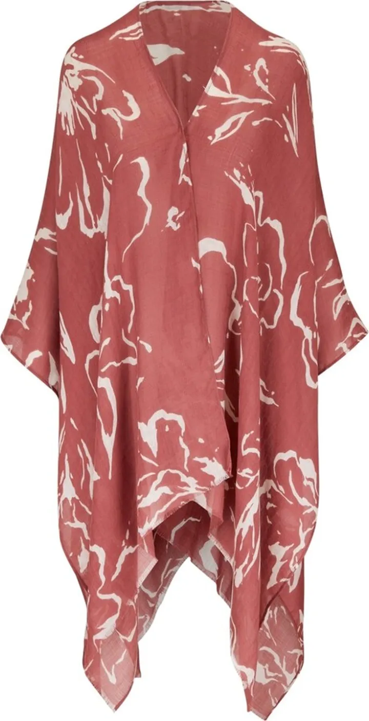 Graphic-Print Poncho
