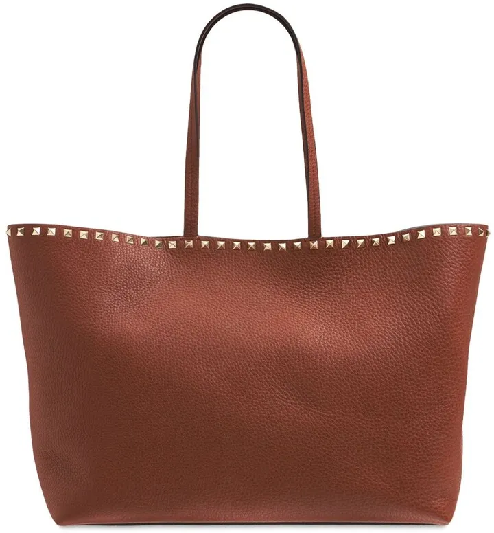 Large Rockstud leather tote