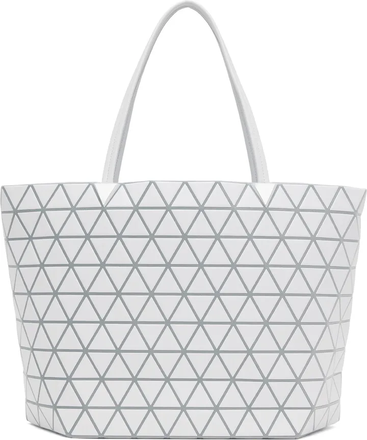 Bao Bao Issey Miyake White Bateau Matte Tote