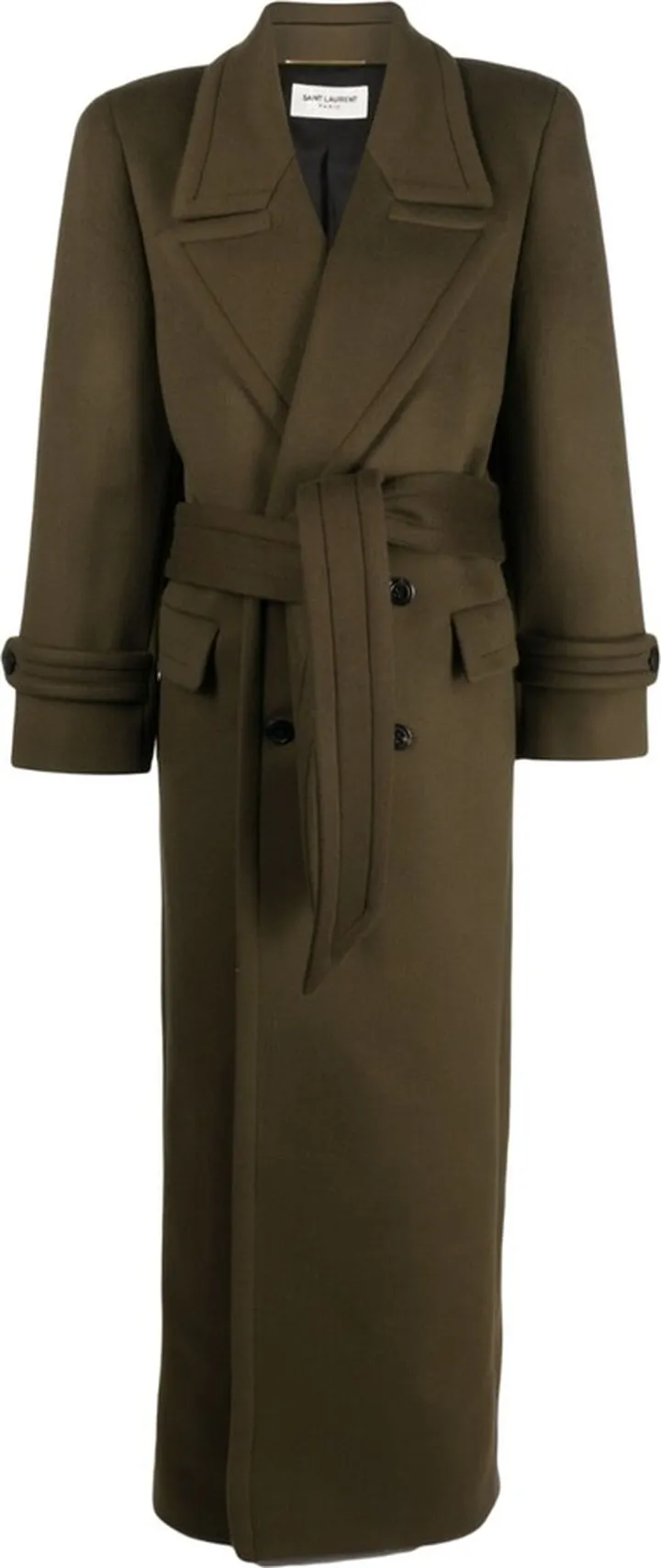 Long Belted Wool Coat