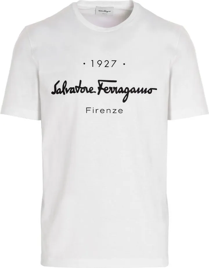 Salvatore Ferragamo Logo Printed Crewneck T-Shirt