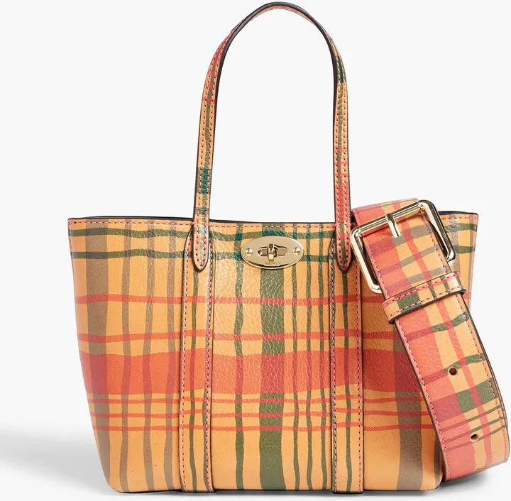 Bayswater checked leather tote