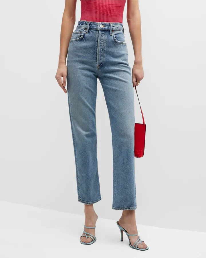 Stovepipe High Rise Straight Jeans