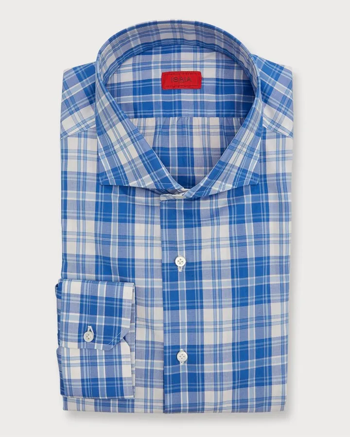Men's Plaid Cotton Sport Shirt
