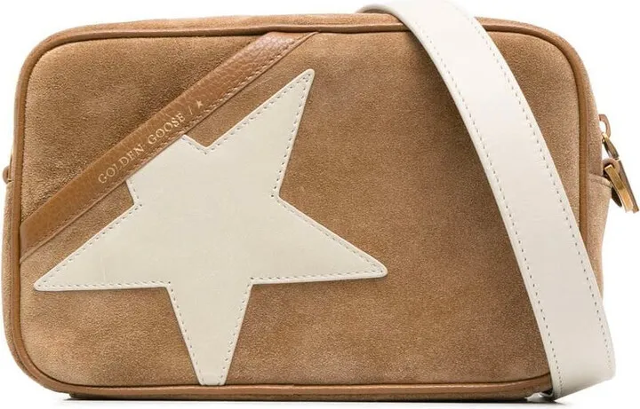 Star Bag Large Shoulder Strap Suede Body And Polished Leather Star And Shoulder