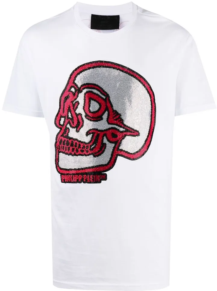 crystal outline skull T-shirt