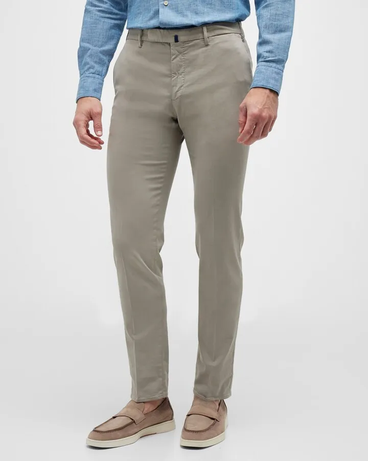Men's Solid Stretch Cotton Trousers