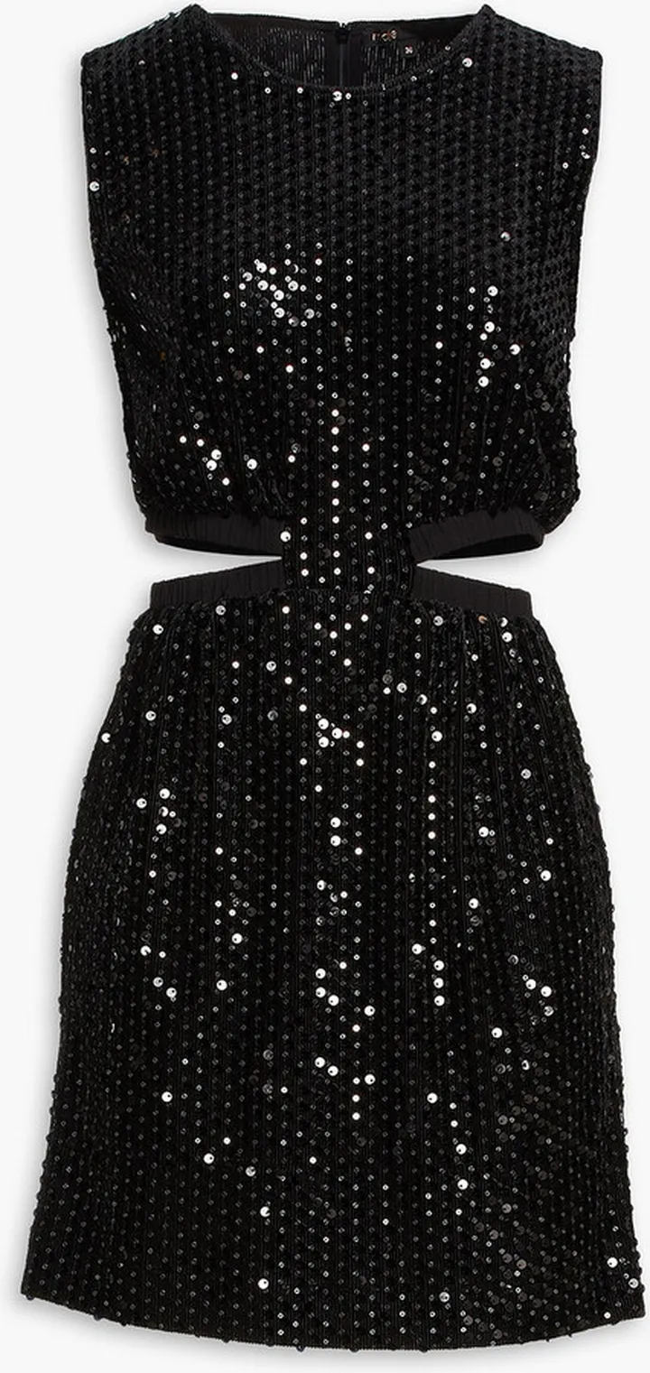 Rassul cutout sequined corduroy mini dress