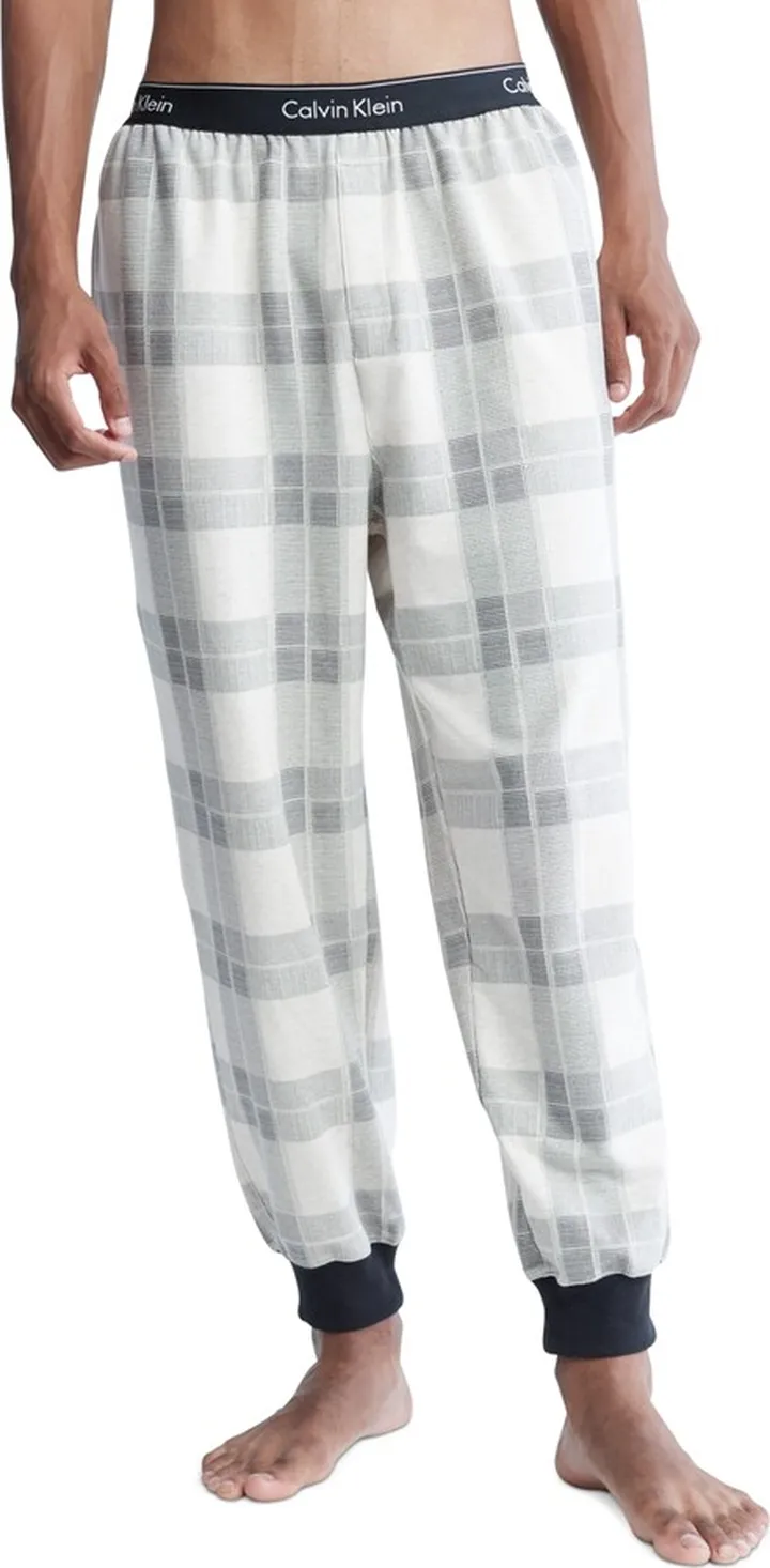Calvin Klein Men's Modern Holiday Lounge Plaid Jogger Pajama Pants