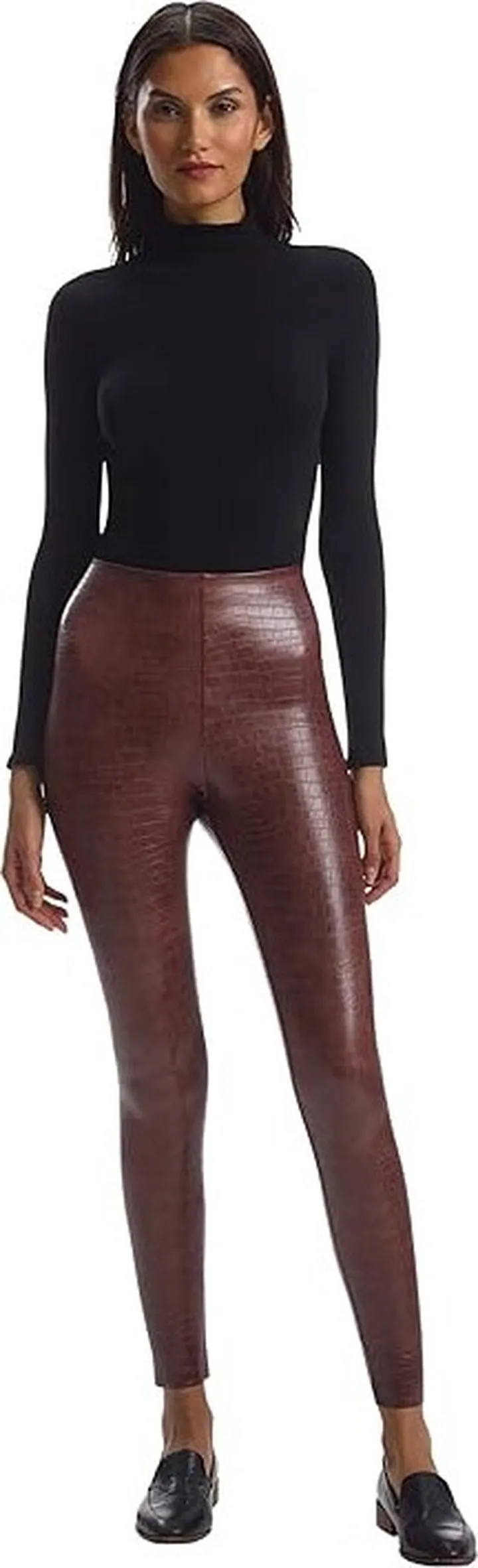 Commando Faux Leather Leggings SLG50 (Brown Croc) Women's Casual Pants