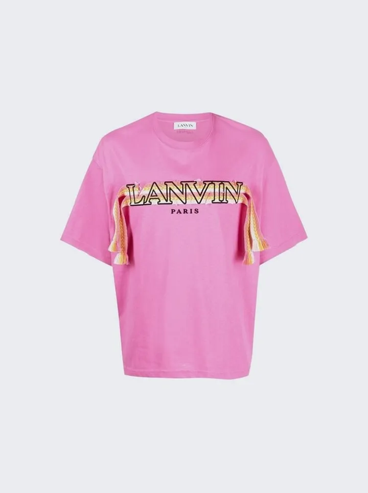 Oversized Curb T-shirt Flamingo Pink