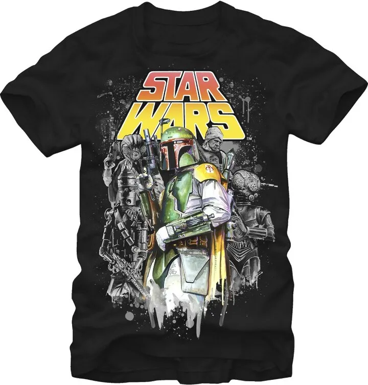 Men's Star Wars Boba Fett Bounty Hunter T-Shirt - Black - Medium
