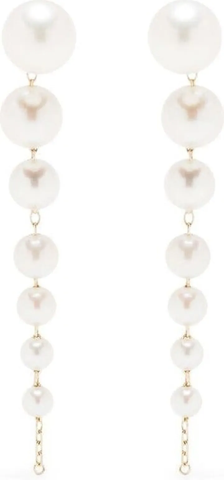 14kt yellow gold Sea Of Beauty Akoya pearl drop earrings