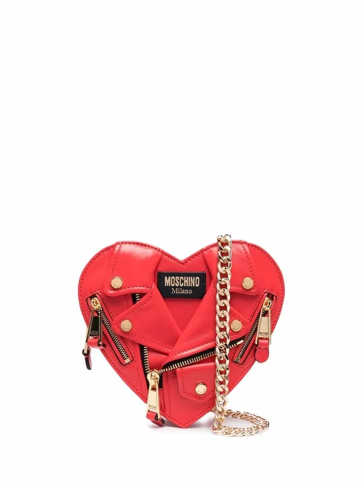 Heart-Shape Moto Shoulder Bag