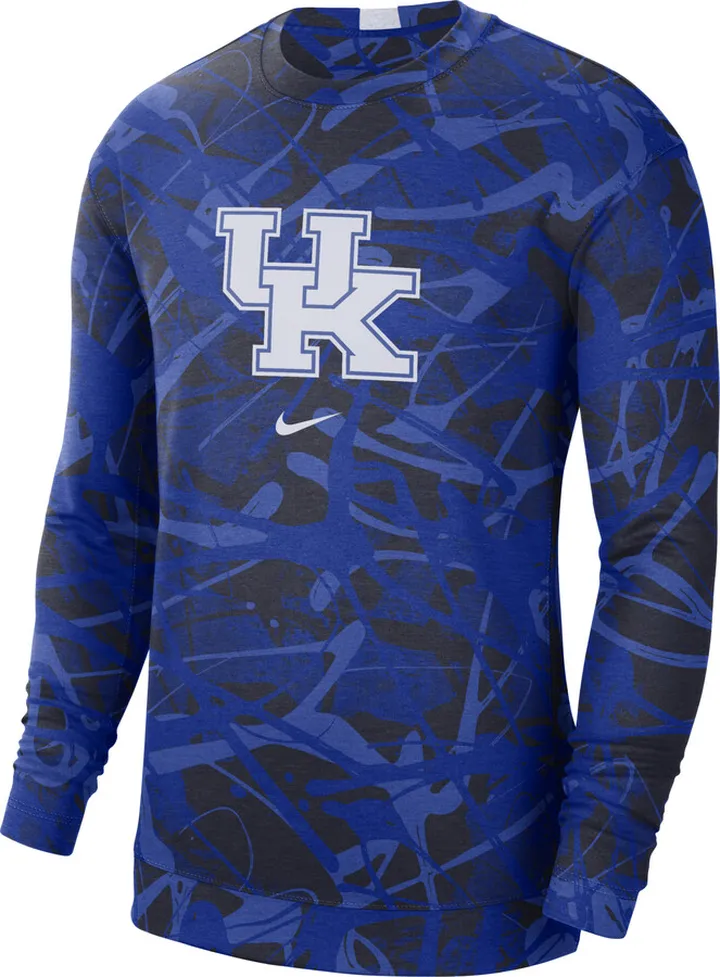 Nike Men's College Dri-FIT Spotlight (Kentucky) Long-Sleeve Top in Blue