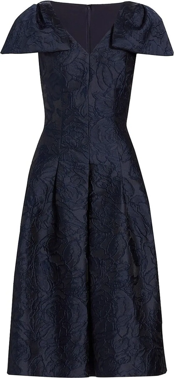 Jacquard Fit-And-Flare Dress