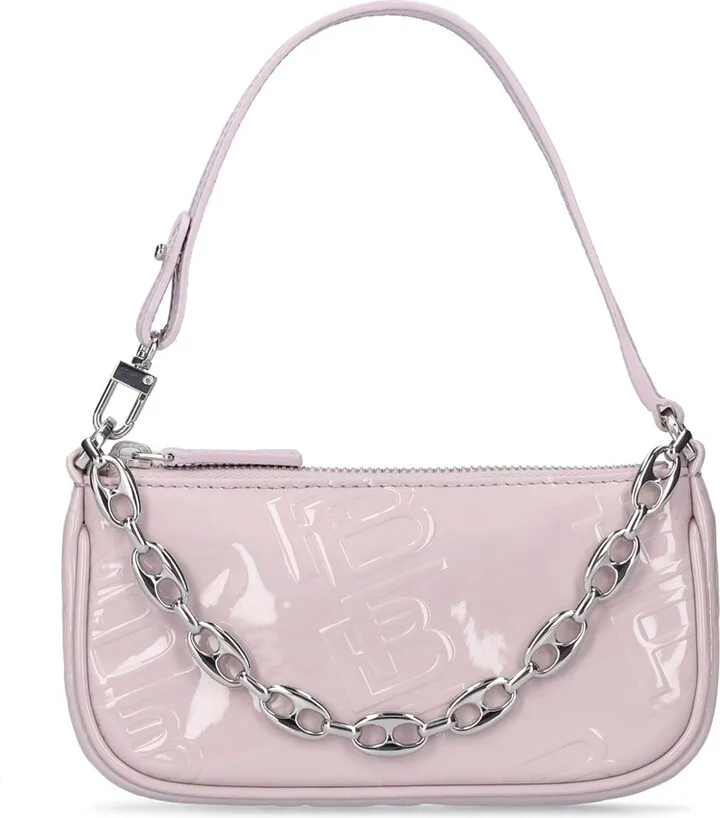 Mini Rachel embossed patent leather bag