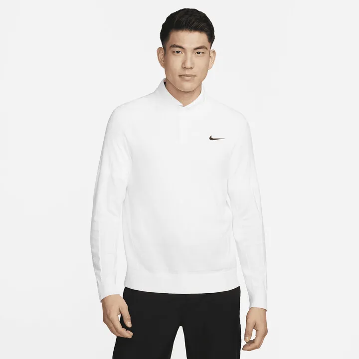 Nike Men's Tiger Woods Knit Golf Sweater in White