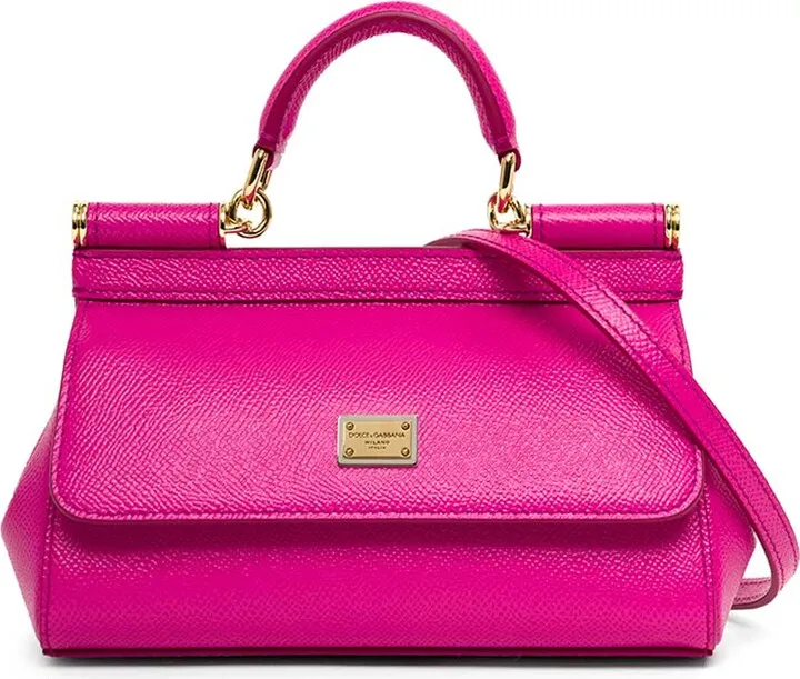 Sicily Mini Pink Leather Handbag