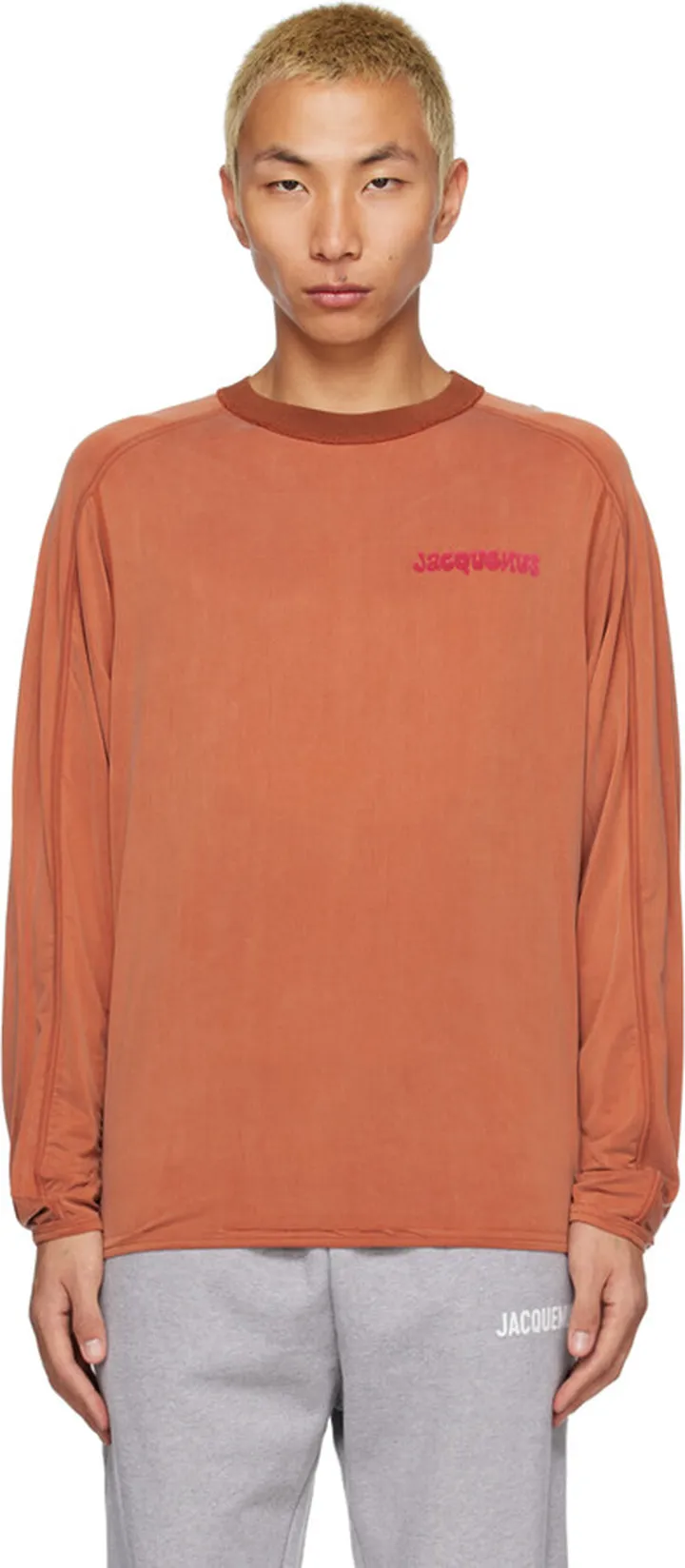 Jacquemus Orange Crewneck Long Sleeve T-Shirt
