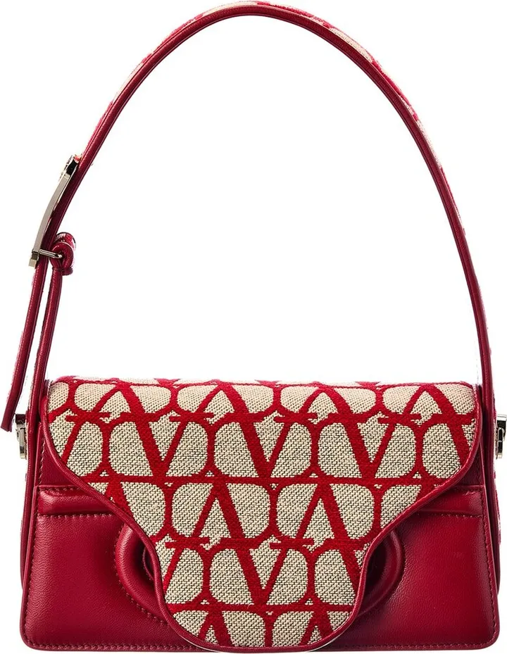 Valentino Toile Iconographe Le Grand Deuxieme Leather Shoulder Bag