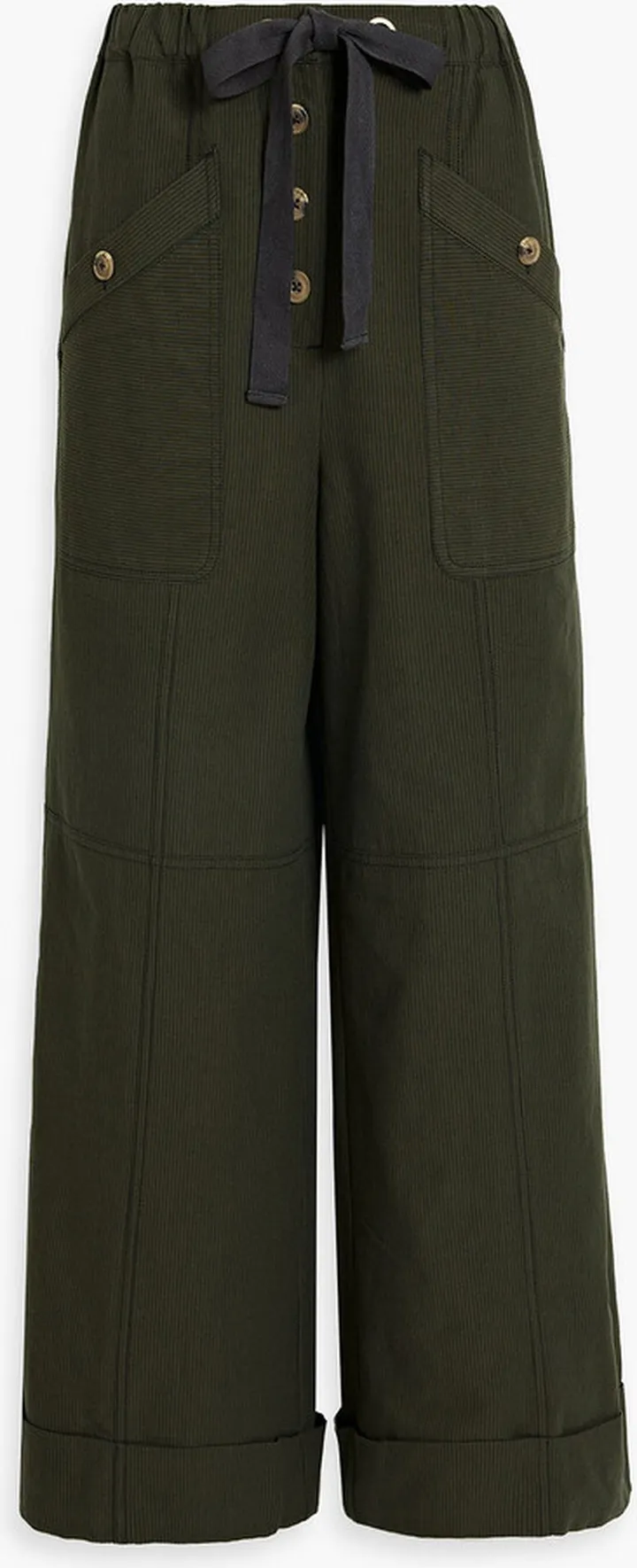 Kirkley striped cotton wide-leg pants