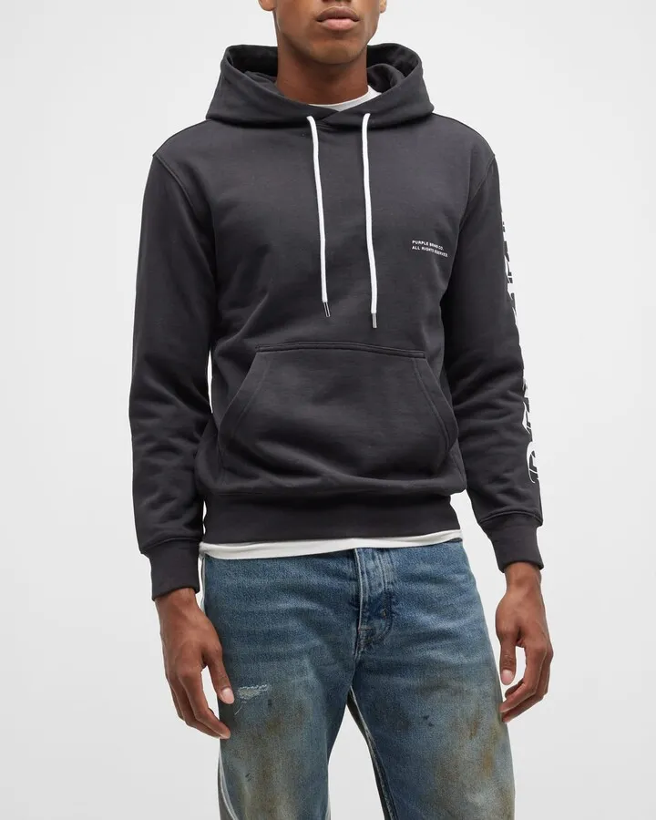 Men's French Terry Gothic Logo Hoodie
