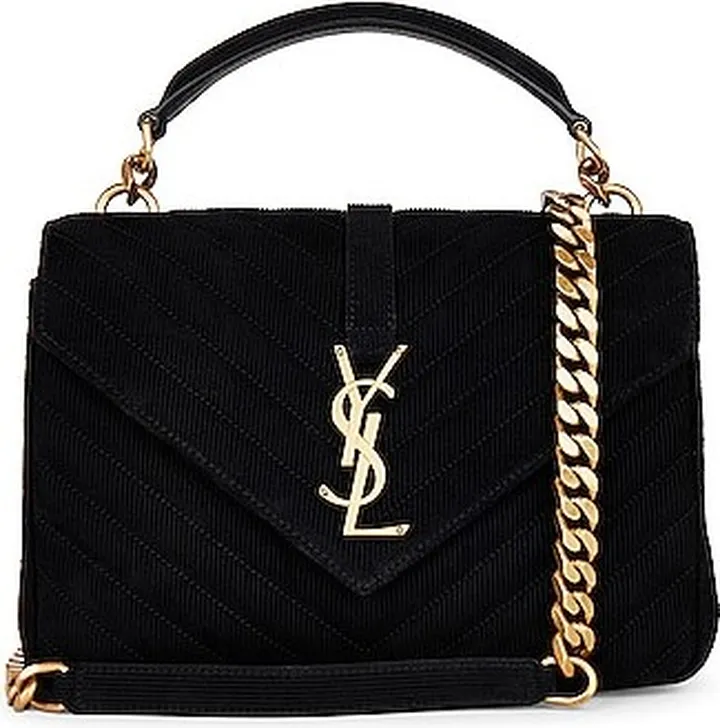 Saint Laurent Medium College Chain Bag in Black