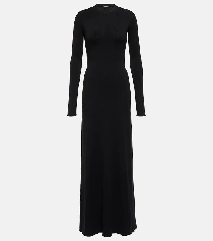 Eva cotton and cashmere maxi dress