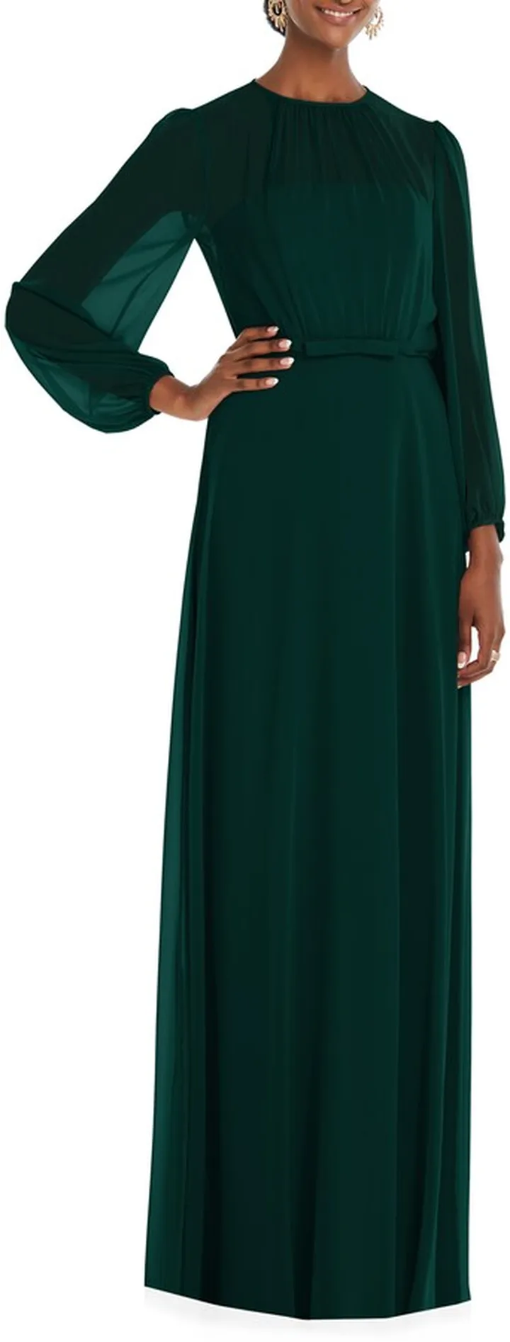Long Sleeve Evening Gown