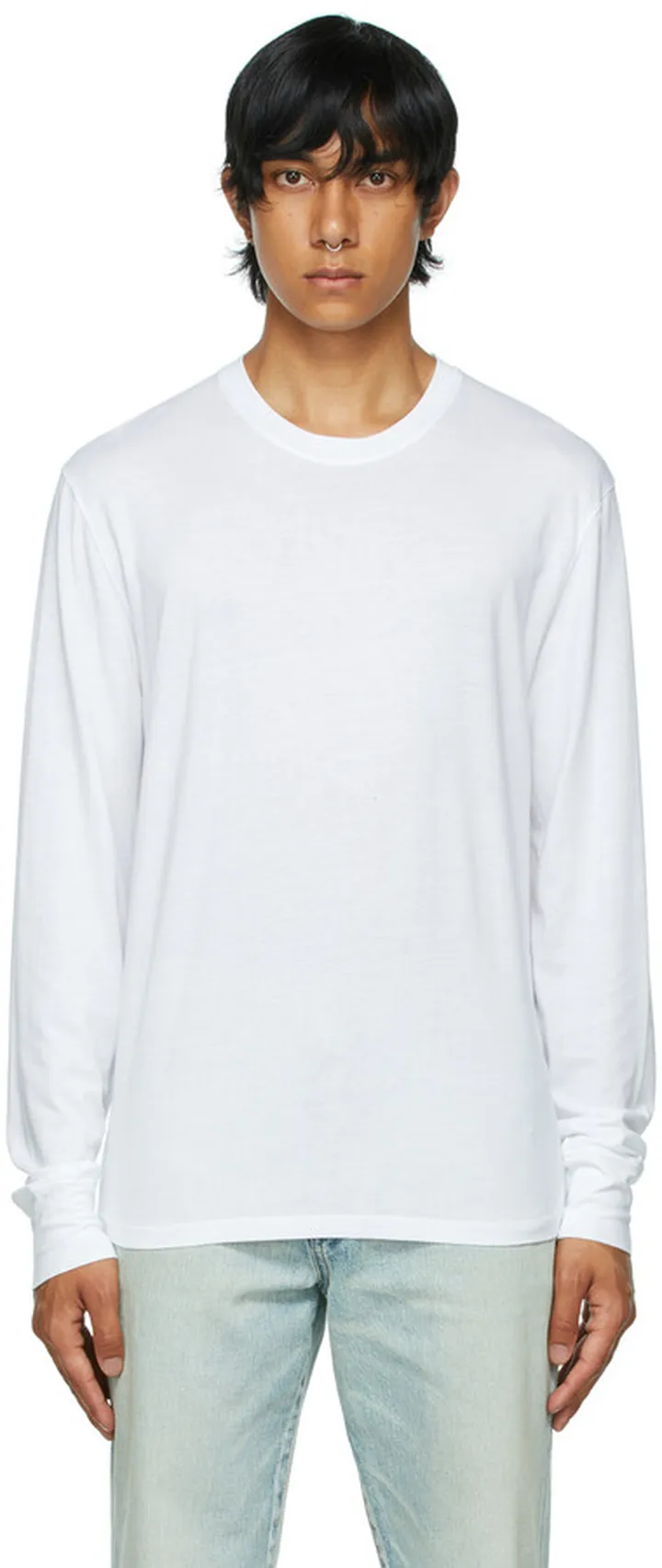 TOM FORD White Jersey Long Sleeve T-Shirt