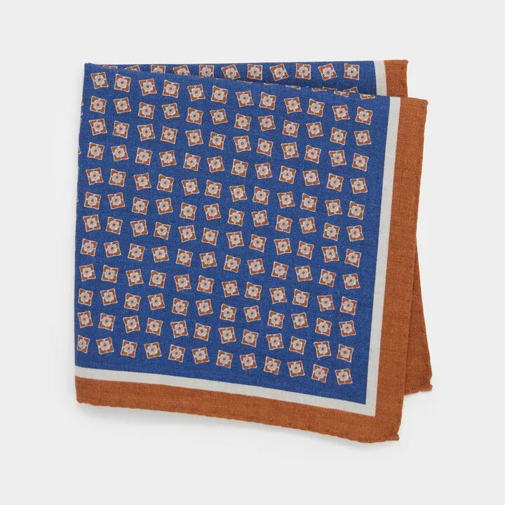 Italian Pocket Square in Quad Motif