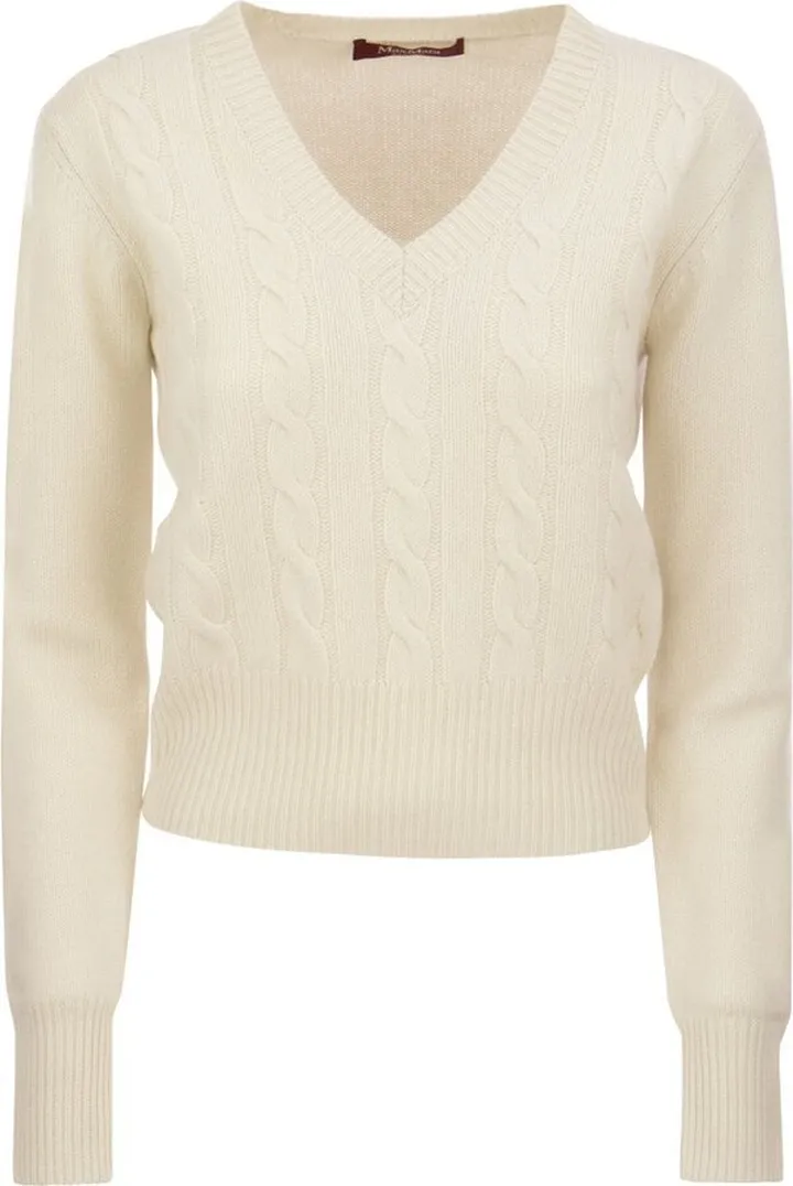 Max Mara Studio V-Neck Long Sleeved Sweater
