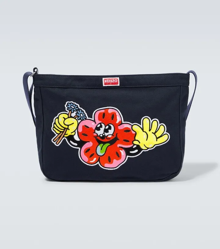 Embroidered shoulder bag