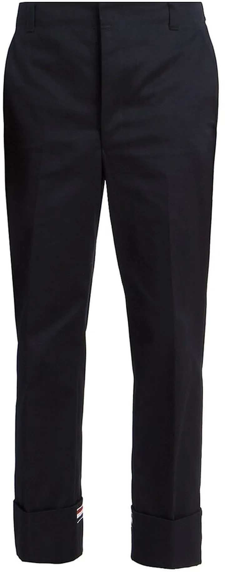 Straight-Leg Cuffed Trousers