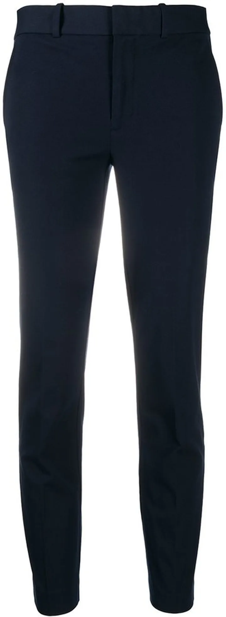Mid-Rise Cropped Slim-Fit Trousers